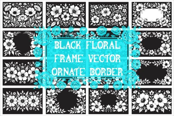 Elegant Laser Cut Black and White Floral