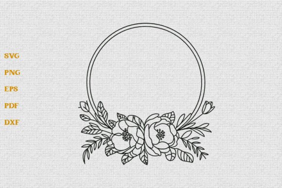 Floral Frame SVG Flower Border SVG