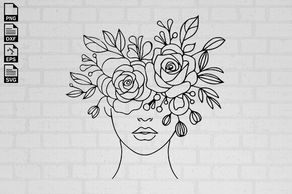 Floral Woman Svg, Woman Svg Design