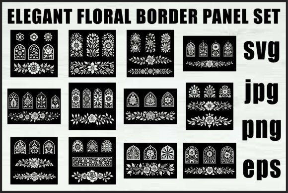 Laser Cut Floral Border Panels