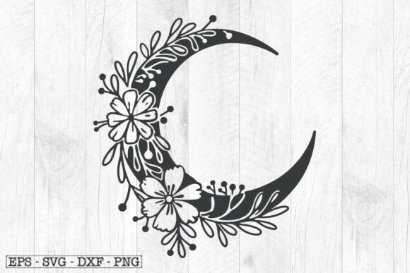 Moon with Flowers Svg Review